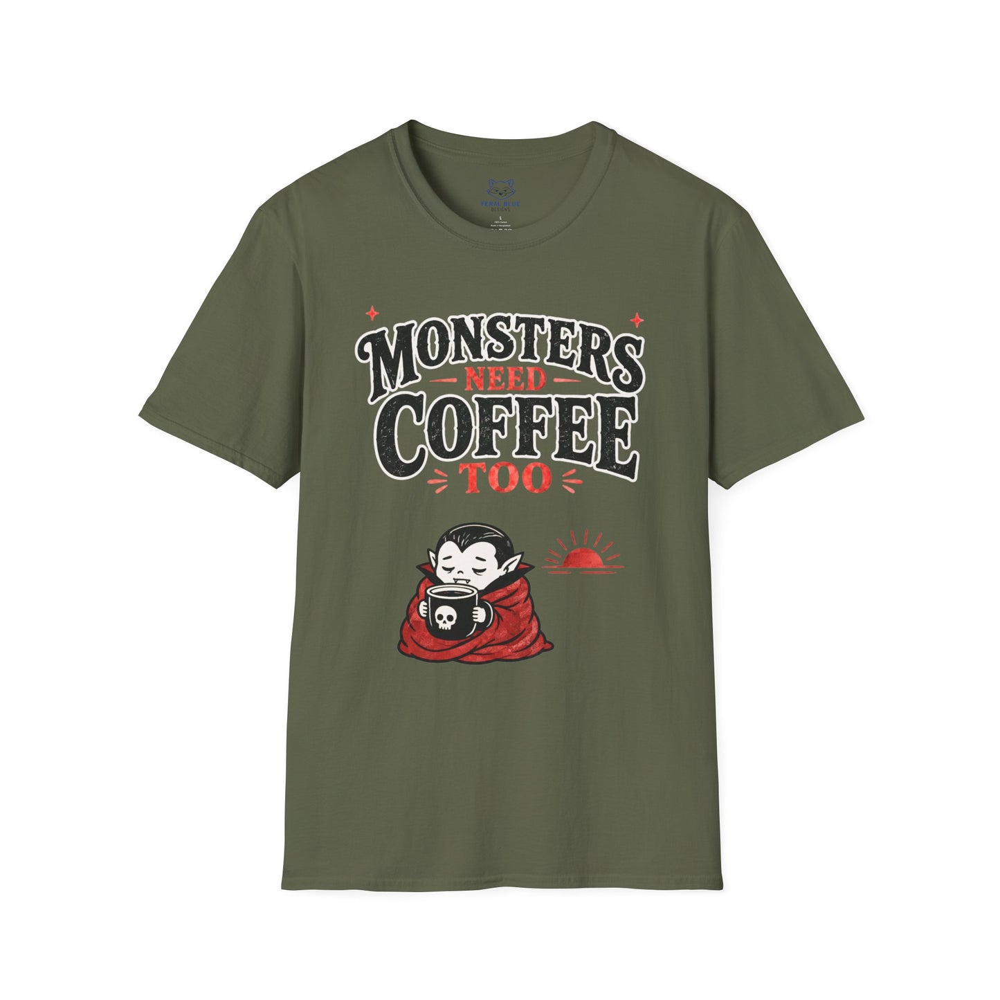 Monsters Need Coffee Too T-Shirt