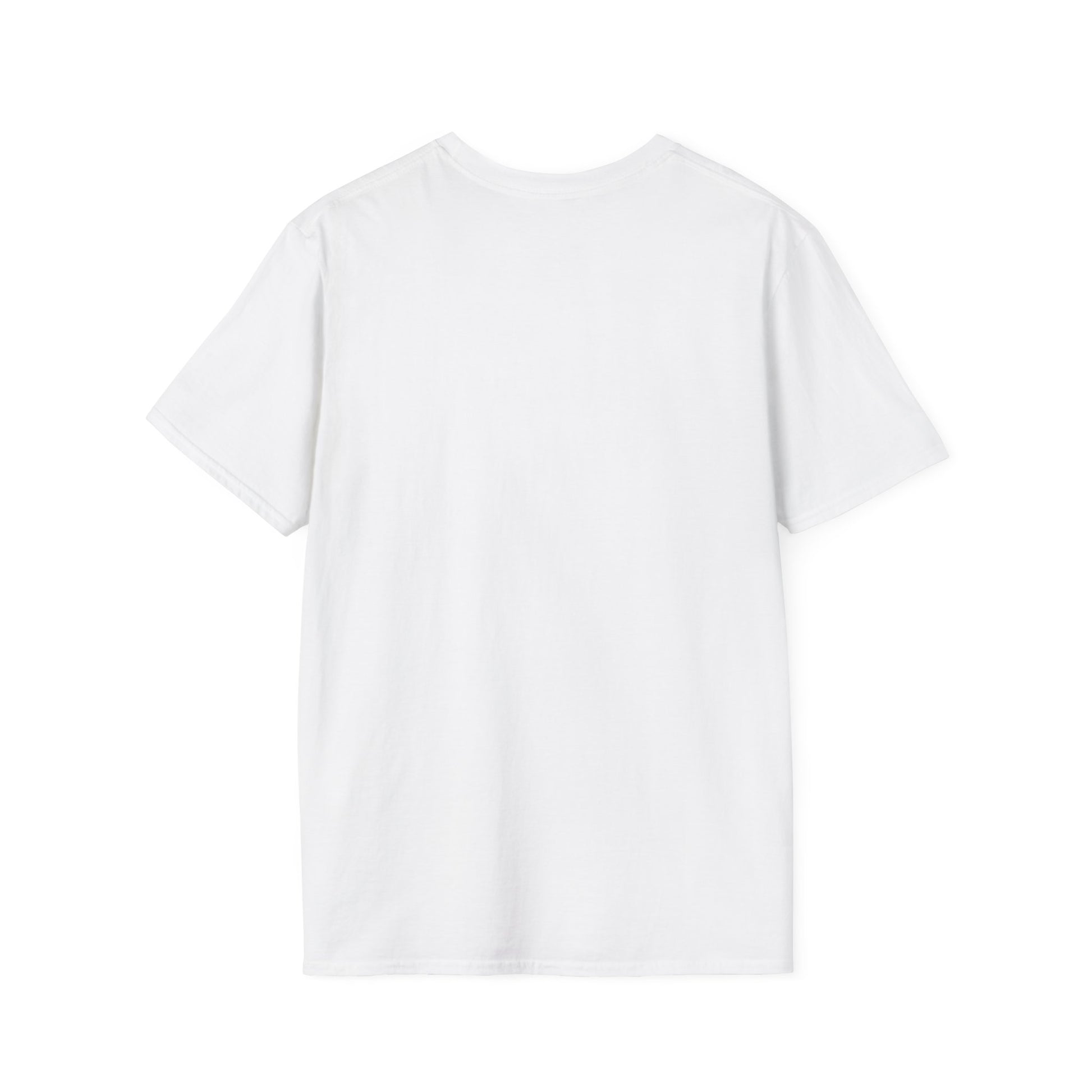 Back of a blank white t-shirt.