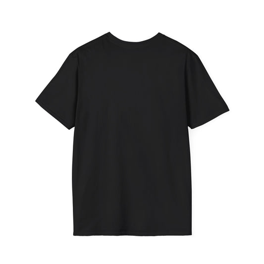 Back of a blank, black t-shirt.