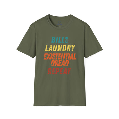 Bills Laundry Existential Dread Repeat T-shirt