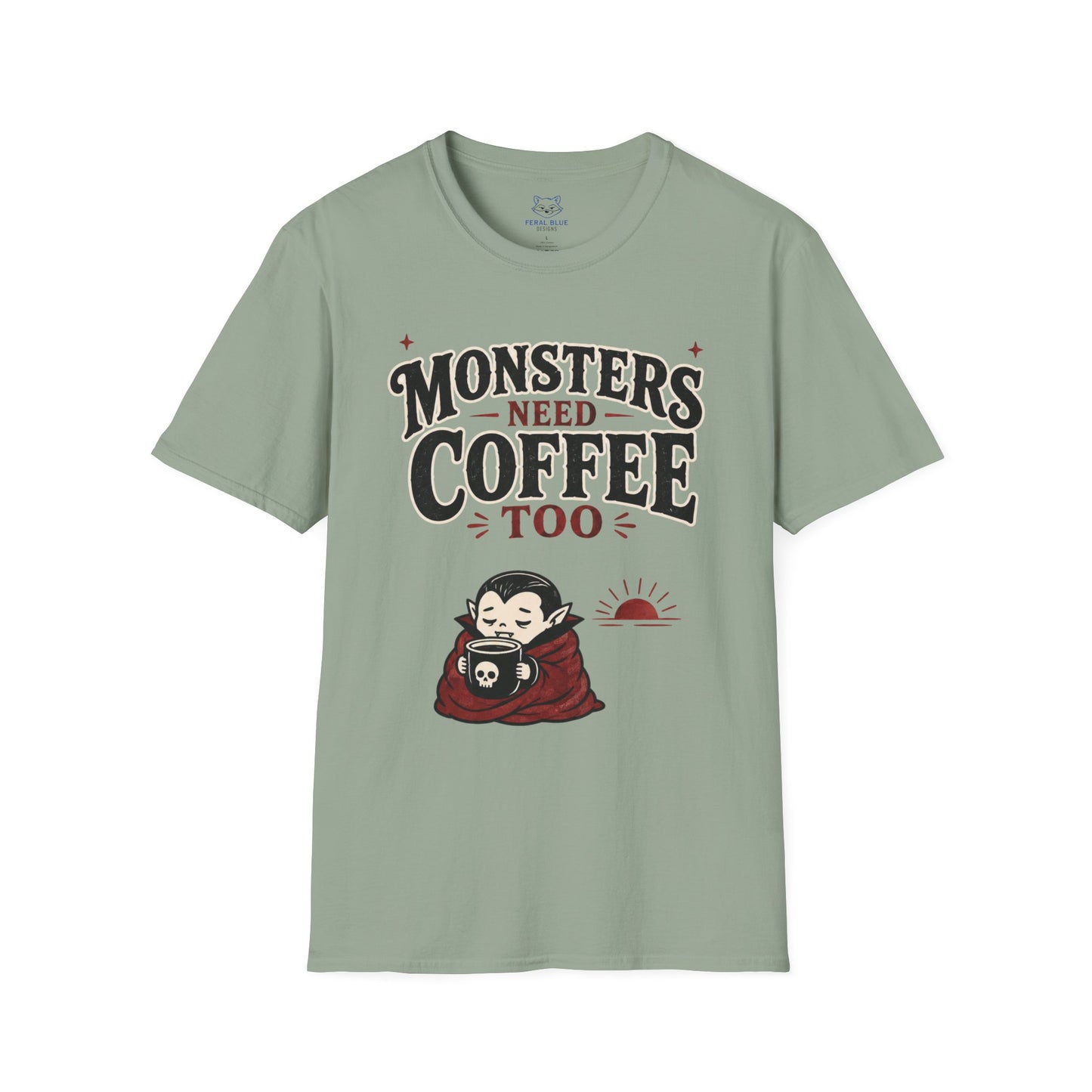 Monsters Need Coffee Too T-Shirt