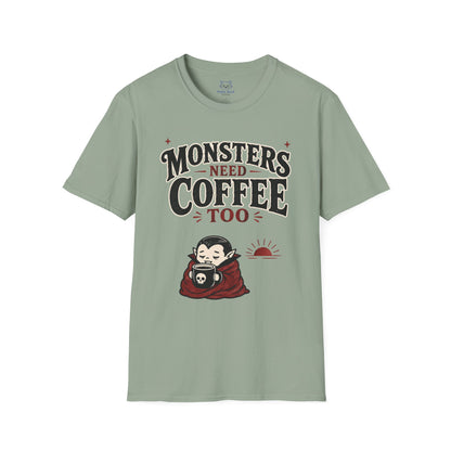 Monsters Need Coffee Too T-Shirt