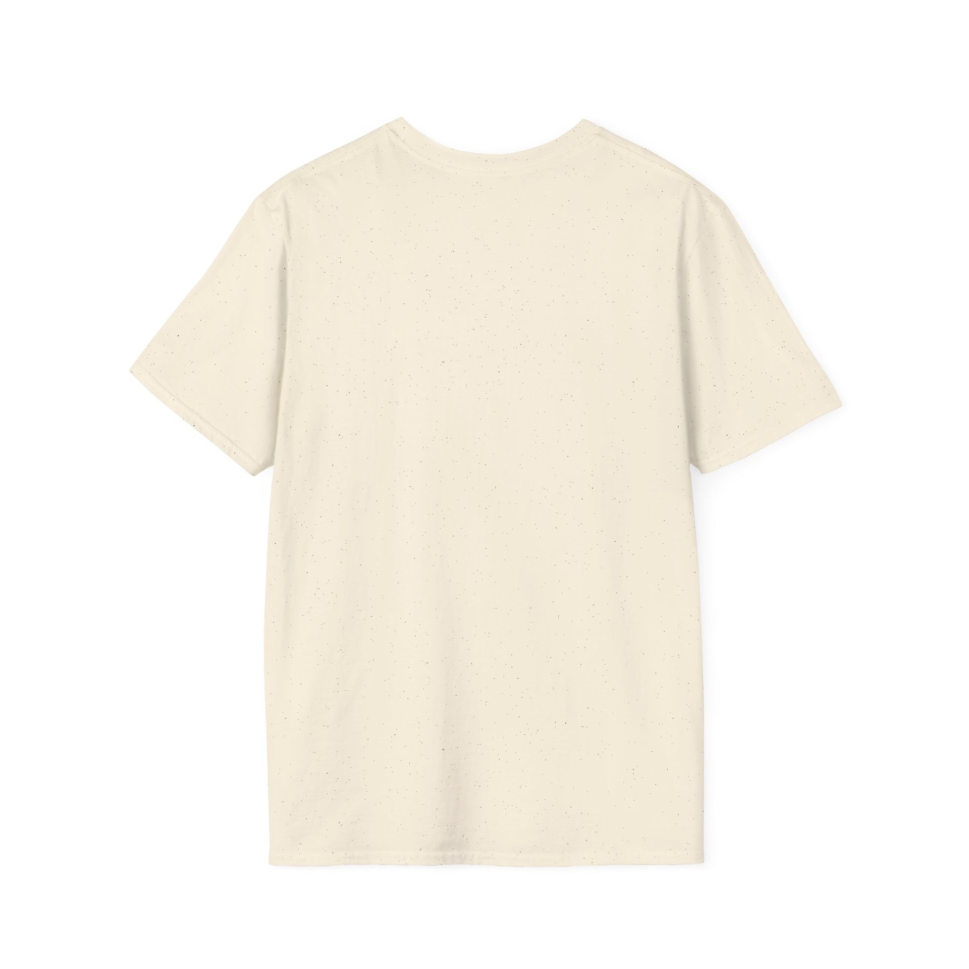back of a blank Light Beige t-shirt on a white background