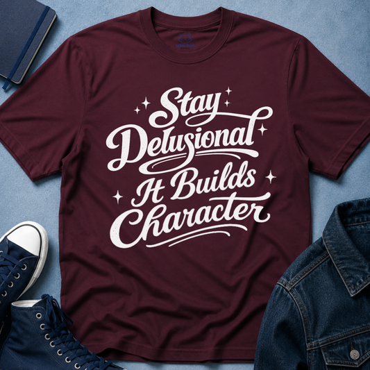 Stay Delusional It Builds Character T-Shirt