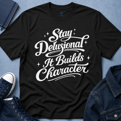 Stay Delusional It Builds Character T-Shirt