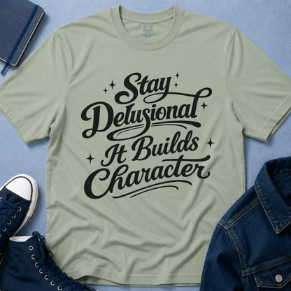 Stay Delusional It Builds Character T-Shirt