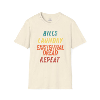 Bills Laundry Existential Dread Repeat T-shirt