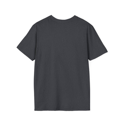 Back of a blank dark gray t-shirt