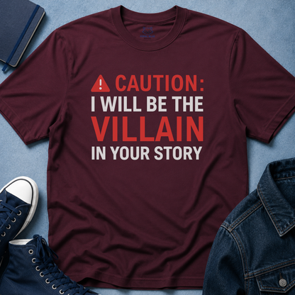 Caution: I Will Be the Villain T-Shirt