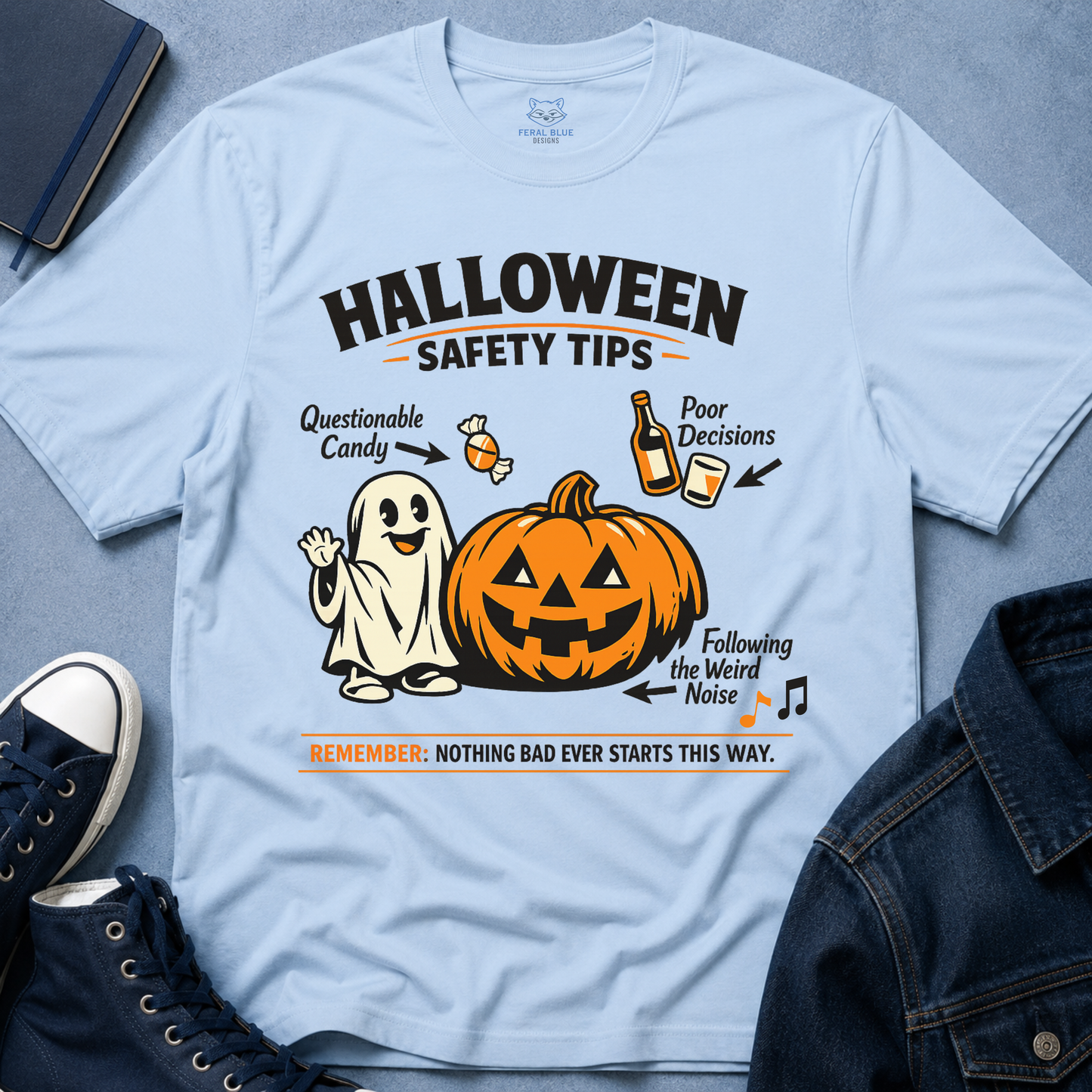 Halloween Safety Tips T-Shirt