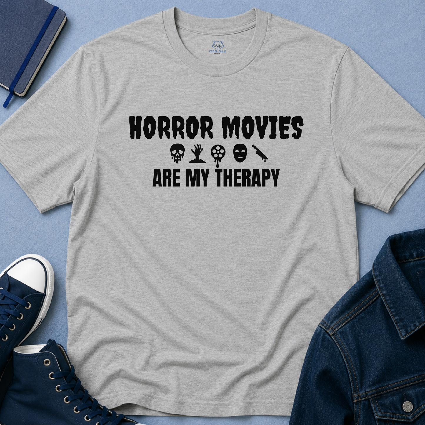 Horror Movies Are My Therapy T-Shirt - Icons